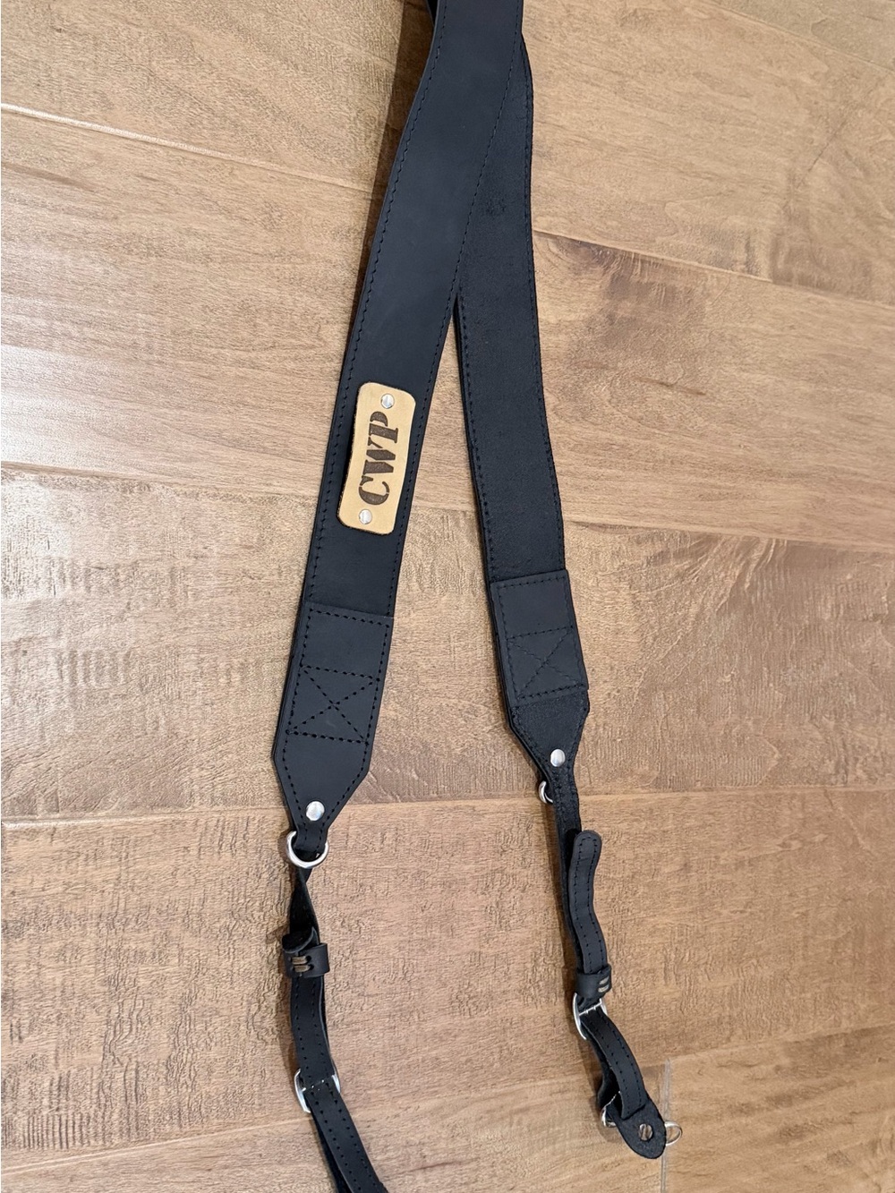 Black Camera Strap - Adjustable, Leather